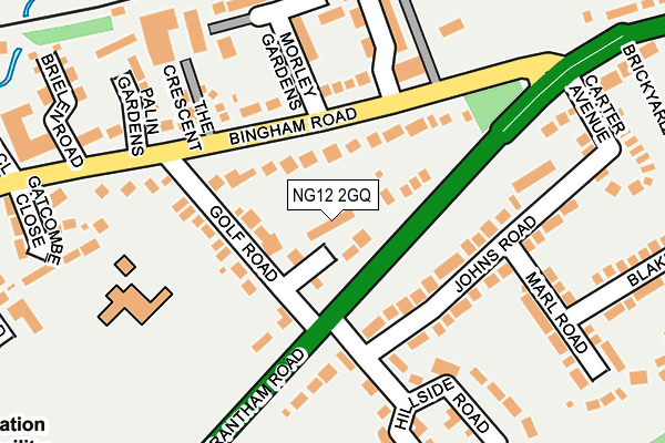 NG12 2GQ map - OS OpenMap – Local (Ordnance Survey) NG12 2GQ map - OS OpenMap – Local (Ordnance Survey)