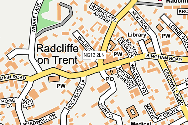NG12 2LN map - OS OpenMap – Local (Ordnance Survey) NG12 2LN map - OS OpenMap – Local (Ordnance Survey)