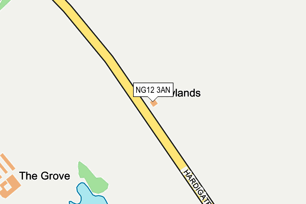 NG12 3AN map - OS OpenMap – Local (Ordnance Survey) NG12 3AN map - OS OpenMap – Local (Ordnance Survey)