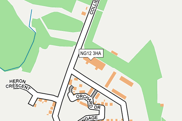 NG12 3HA map - OS OpenMap – Local (Ordnance Survey) NG12 3HA map - OS OpenMap – Local (Ordnance Survey)