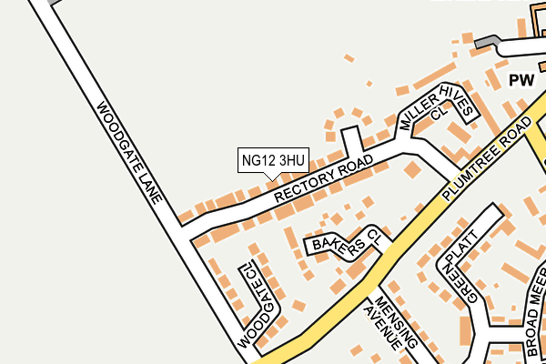 NG12 3HU map - OS OpenMap – Local (Ordnance Survey) NG12 3HU map - OS OpenMap – Local (Ordnance Survey)