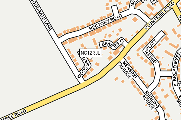 NG12 3JL map - OS OpenMap – Local (Ordnance Survey) NG12 3JL map - OS OpenMap – Local (Ordnance Survey)