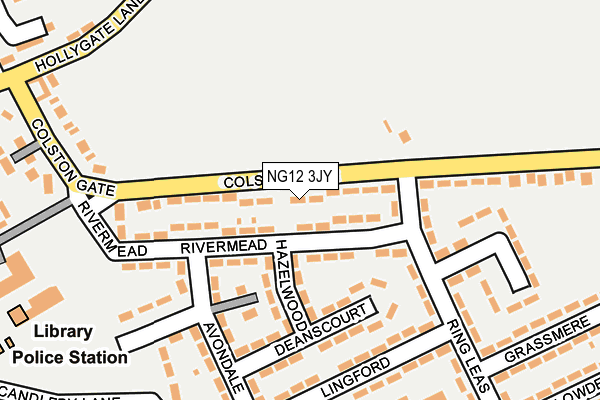 NG12 3JY map - OS OpenMap – Local (Ordnance Survey) NG12 3JY map - OS OpenMap – Local (Ordnance Survey)