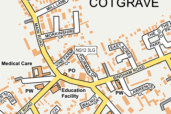 NG12 3LG map - OS OpenMap – Local (Ordnance Survey) NG12 3LG map - OS OpenMap – Local (Ordnance Survey)