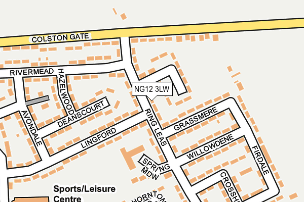 NG12 3LW map - OS OpenMap – Local (Ordnance Survey) NG12 3LW map - OS OpenMap – Local (Ordnance Survey)