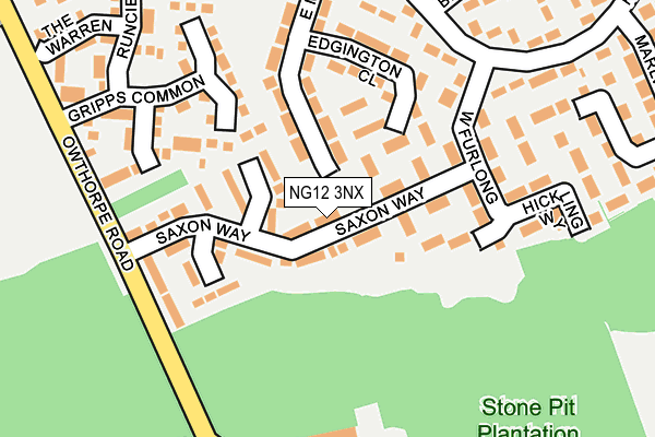 NG12 3NX map - OS OpenMap – Local (Ordnance Survey) NG12 3NX map - OS OpenMap – Local (Ordnance Survey)