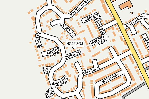 NG12 3QJ map - OS OpenMap – Local (Ordnance Survey) NG12 3QJ map - OS OpenMap – Local (Ordnance Survey)
