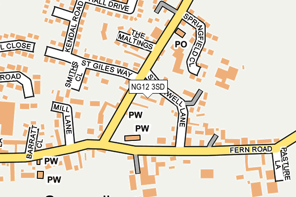 NG12 3SD map - OS OpenMap – Local (Ordnance Survey) NG12 3SD map - OS OpenMap – Local (Ordnance Survey)