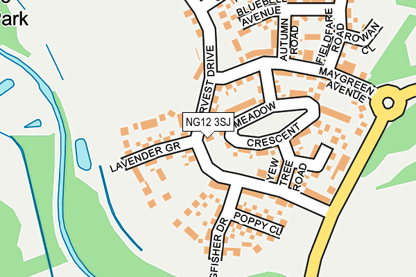 NG12 3SJ map - OS OpenMap – Local (Ordnance Survey) NG12 3SJ map - OS OpenMap – Local (Ordnance Survey)