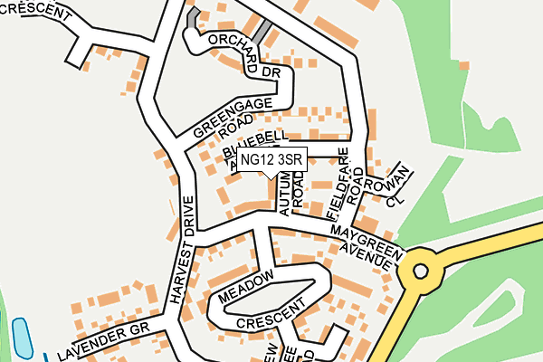 NG12 3SR map - OS OpenMap – Local (Ordnance Survey) NG12 3SR map - OS OpenMap – Local (Ordnance Survey)