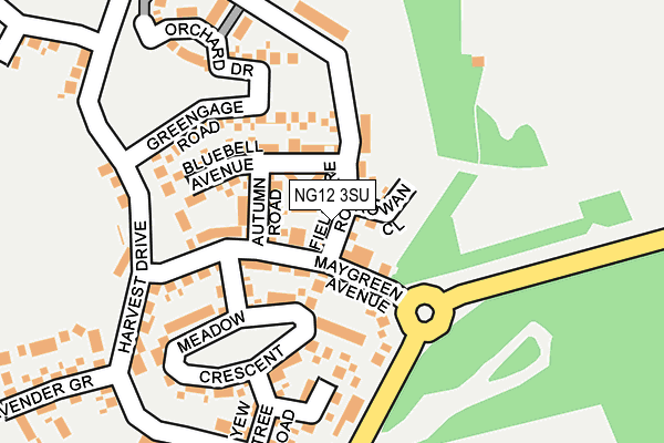 NG12 3SU map - OS OpenMap – Local (Ordnance Survey) NG12 3SU map - OS OpenMap – Local (Ordnance Survey)
