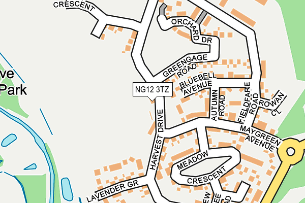 NG12 3TZ map - OS OpenMap – Local (Ordnance Survey) NG12 3TZ map - OS OpenMap – Local (Ordnance Survey)