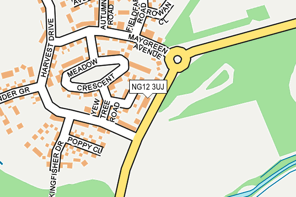 NG12 3UJ map - OS OpenMap – Local (Ordnance Survey) NG12 3UJ map - OS OpenMap – Local (Ordnance Survey)