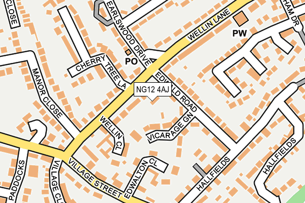 NG12 4AJ map - OS OpenMap – Local (Ordnance Survey) NG12 4AJ map - OS OpenMap – Local (Ordnance Survey)