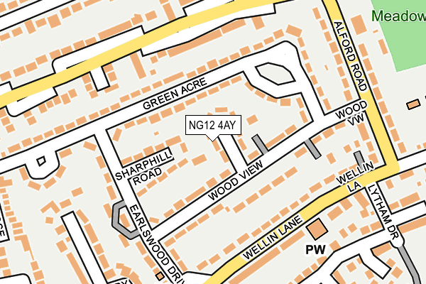 NG12 4AY map - OS OpenMap – Local (Ordnance Survey) NG12 4AY map - OS OpenMap – Local (Ordnance Survey)