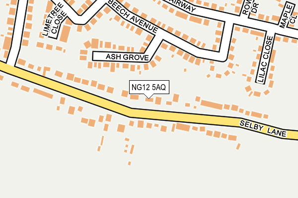 NG12 5AQ map - OS OpenMap – Local (Ordnance Survey) NG12 5AQ map - OS OpenMap – Local (Ordnance Survey)