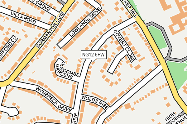 NG12 5FW map - OS OpenMap – Local (Ordnance Survey) NG12 5FW map - OS OpenMap – Local (Ordnance Survey)