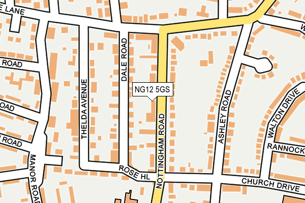 NG12 5GS map - OS OpenMap – Local (Ordnance Survey) NG12 5GS map - OS OpenMap – Local (Ordnance Survey)