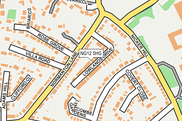 NG12 5HG map - OS OpenMap – Local (Ordnance Survey) NG12 5HG map - OS OpenMap – Local (Ordnance Survey)