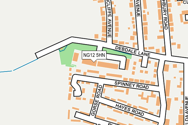 NG12 5HN map - OS OpenMap – Local (Ordnance Survey) NG12 5HN map - OS OpenMap – Local (Ordnance Survey)