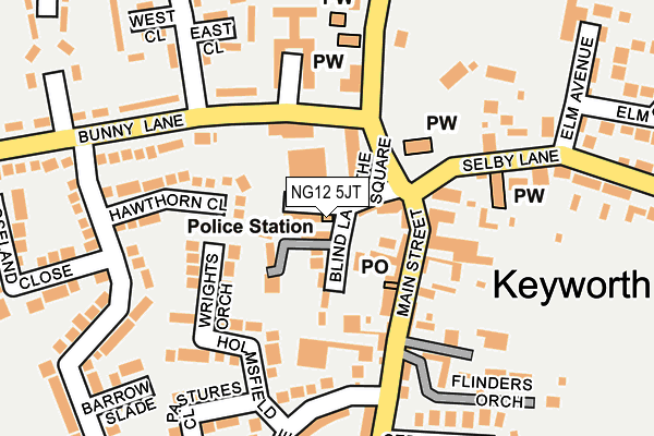 NG12 5JT map - OS OpenMap – Local (Ordnance Survey) NG12 5JT map - OS OpenMap – Local (Ordnance Survey)
