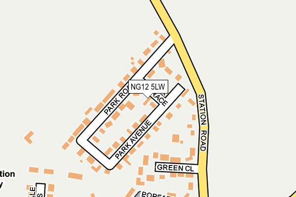 NG12 5LW map - OS OpenMap – Local (Ordnance Survey) NG12 5LW map - OS OpenMap – Local (Ordnance Survey)