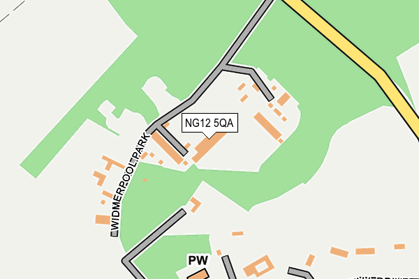 NG12 5QA map - OS OpenMap – Local (Ordnance Survey) NG12 5QA map - OS OpenMap – Local (Ordnance Survey)