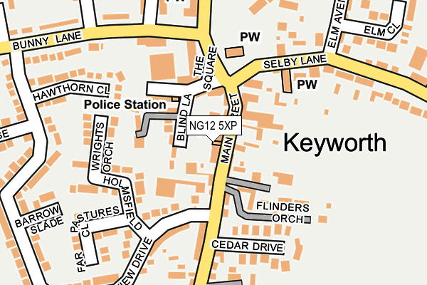 NG12 5XP map - OS OpenMap – Local (Ordnance Survey) NG12 5XP map - OS OpenMap – Local (Ordnance Survey)