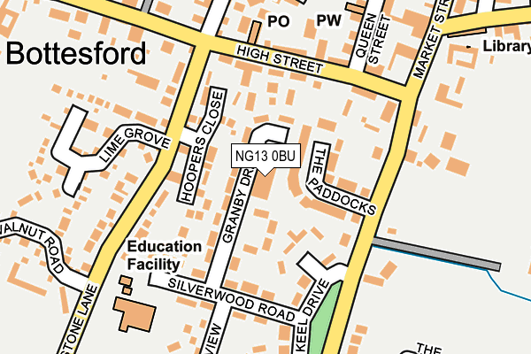 NG13 0BU map - OS OpenMap – Local (Ordnance Survey) NG13 0BU map - OS OpenMap – Local (Ordnance Survey)