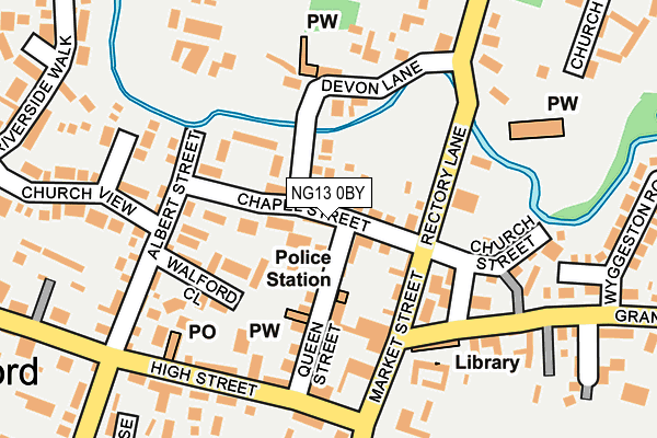 NG13 0BY map - OS OpenMap – Local (Ordnance Survey) NG13 0BY map - OS OpenMap – Local (Ordnance Survey)