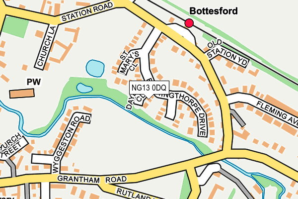 NG13 0DQ map - OS OpenMap – Local (Ordnance Survey) NG13 0DQ map - OS OpenMap – Local (Ordnance Survey)
