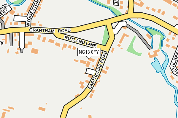 NG13 0FY map - OS OpenMap – Local (Ordnance Survey) NG13 0FY map - OS OpenMap – Local (Ordnance Survey)