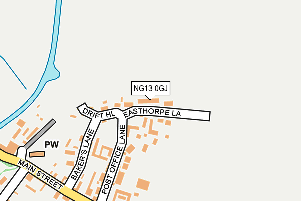 NG13 0GJ map - OS OpenMap – Local (Ordnance Survey) NG13 0GJ map - OS OpenMap – Local (Ordnance Survey)