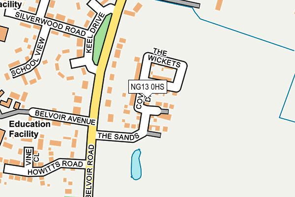 NG13 0HS map - OS OpenMap – Local (Ordnance Survey) NG13 0HS map - OS OpenMap – Local (Ordnance Survey)