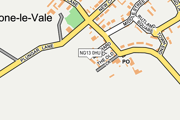 NG13 0HU map - OS OpenMap – Local (Ordnance Survey) NG13 0HU map - OS OpenMap – Local (Ordnance Survey)