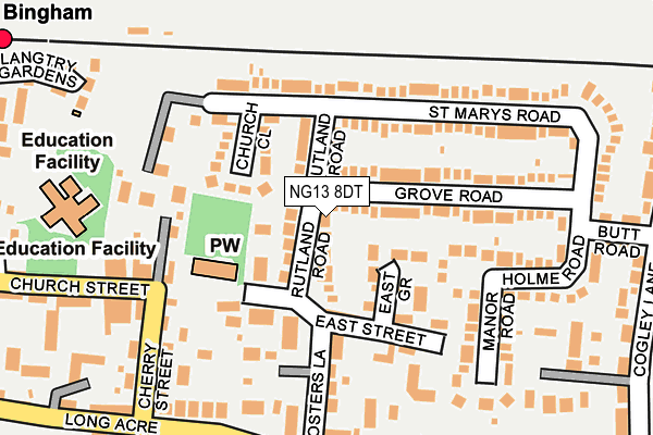 NG13 8DT map - OS OpenMap – Local (Ordnance Survey) NG13 8DT map - OS OpenMap – Local (Ordnance Survey)