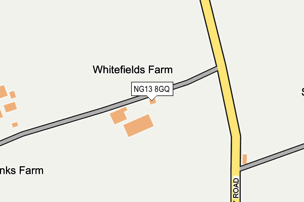 NG13 8GQ map - OS OpenMap – Local (Ordnance Survey)