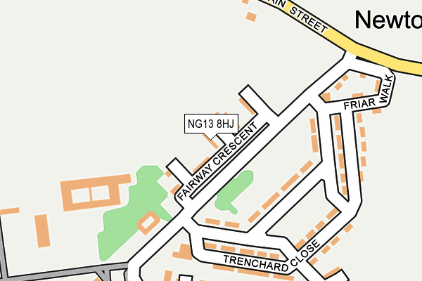 NG13 8HJ map - OS OpenMap – Local (Ordnance Survey) NG13 8HJ map - OS OpenMap – Local (Ordnance Survey)