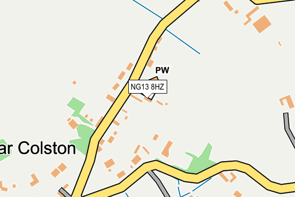NG13 8HZ map - OS OpenMap – Local (Ordnance Survey) NG13 8HZ map - OS OpenMap – Local (Ordnance Survey)