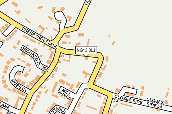 NG13 8LJ map - OS OpenMap – Local (Ordnance Survey) NG13 8LJ map - OS OpenMap – Local (Ordnance Survey)