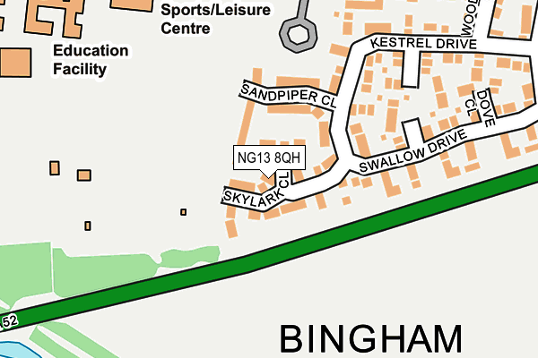 NG13 8QH map - OS OpenMap – Local (Ordnance Survey) NG13 8QH map - OS OpenMap – Local (Ordnance Survey)