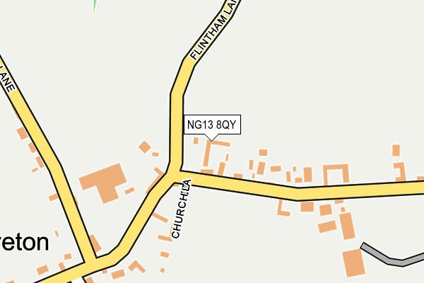 NG13 8QY map - OS OpenMap – Local (Ordnance Survey) NG13 8QY map - OS OpenMap – Local (Ordnance Survey)