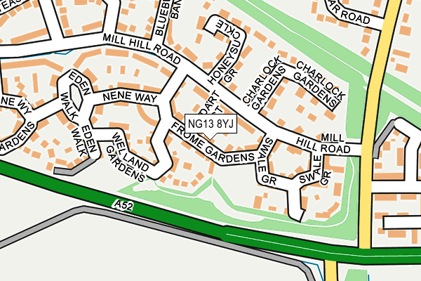 NG13 8YJ map - OS OpenMap – Local (Ordnance Survey) NG13 8YJ map - OS OpenMap – Local (Ordnance Survey)