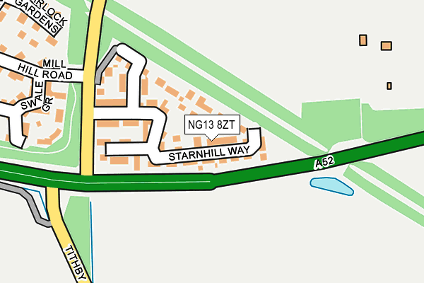 NG13 8ZT map - OS OpenMap – Local (Ordnance Survey) NG13 8ZT map - OS OpenMap – Local (Ordnance Survey)