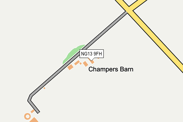 NG13 9FH map - OS OpenMap – Local (Ordnance Survey) NG13 9FH map - OS OpenMap – Local (Ordnance Survey)