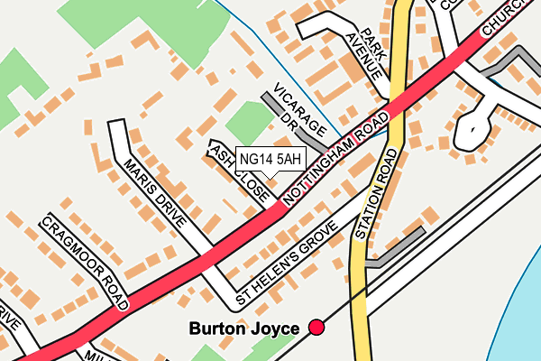 NG14 5AH map - OS OpenMap – Local (Ordnance Survey) NG14 5AH map - OS OpenMap – Local (Ordnance Survey)