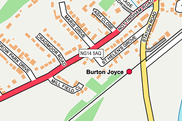 NG14 5AQ map - OS OpenMap – Local (Ordnance Survey) NG14 5AQ map - OS OpenMap – Local (Ordnance Survey)