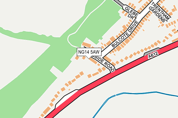 NG14 5AW map - OS OpenMap – Local (Ordnance Survey) NG14 5AW map - OS OpenMap – Local (Ordnance Survey)