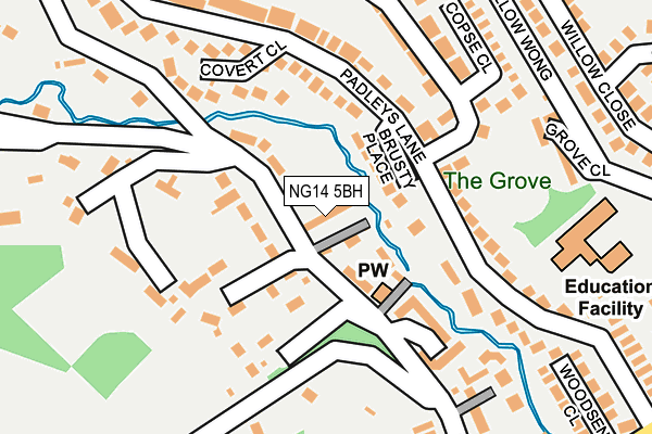 NG14 5BH map - OS OpenMap – Local (Ordnance Survey) NG14 5BH map - OS OpenMap – Local (Ordnance Survey)