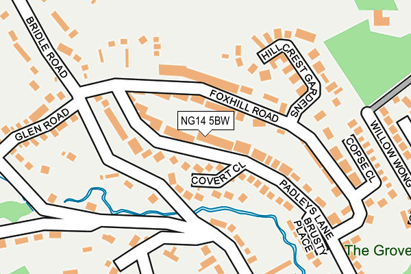 NG14 5BW map - OS OpenMap – Local (Ordnance Survey) NG14 5BW map - OS OpenMap – Local (Ordnance Survey)